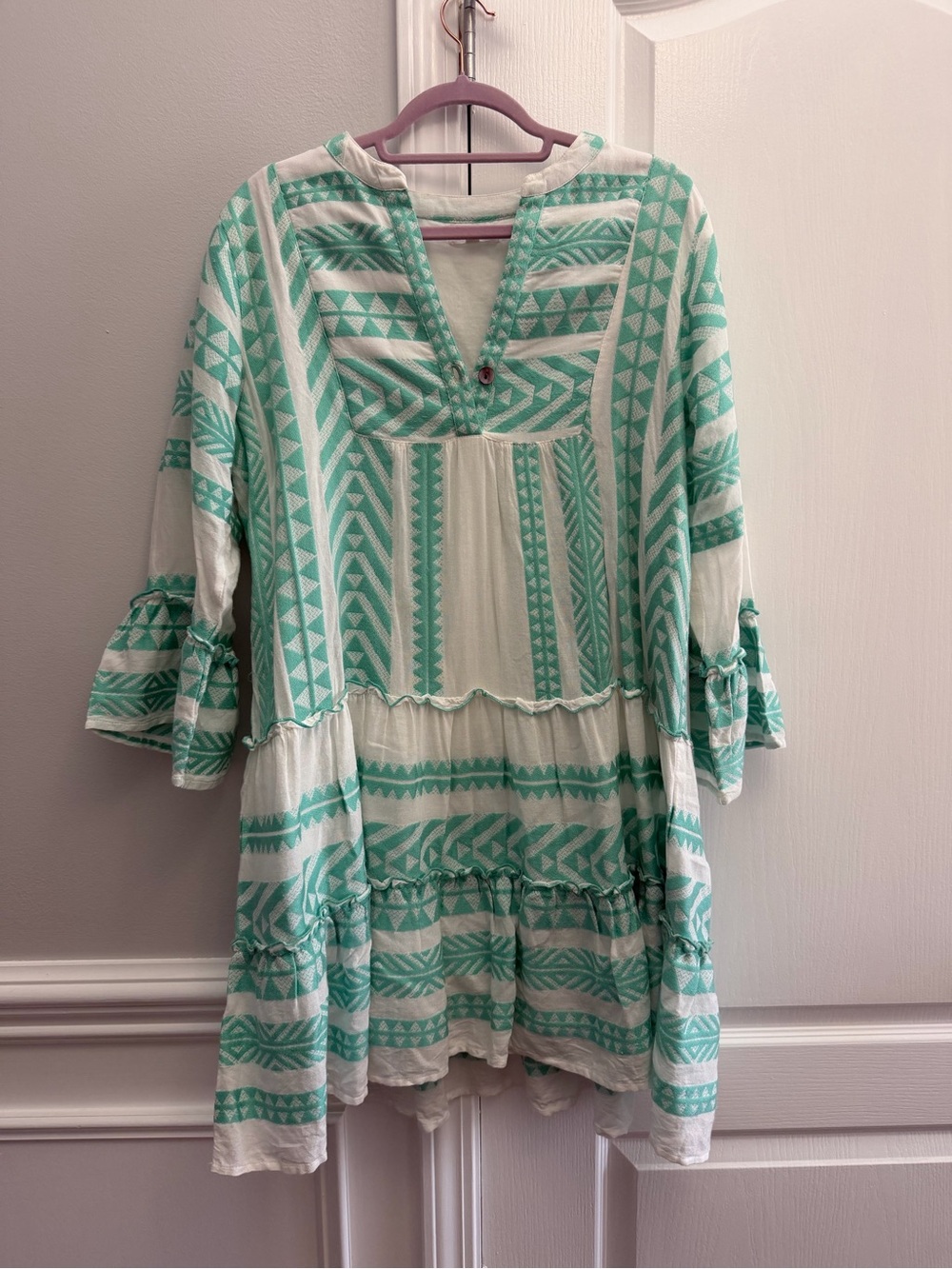 THML tiered patterned dress